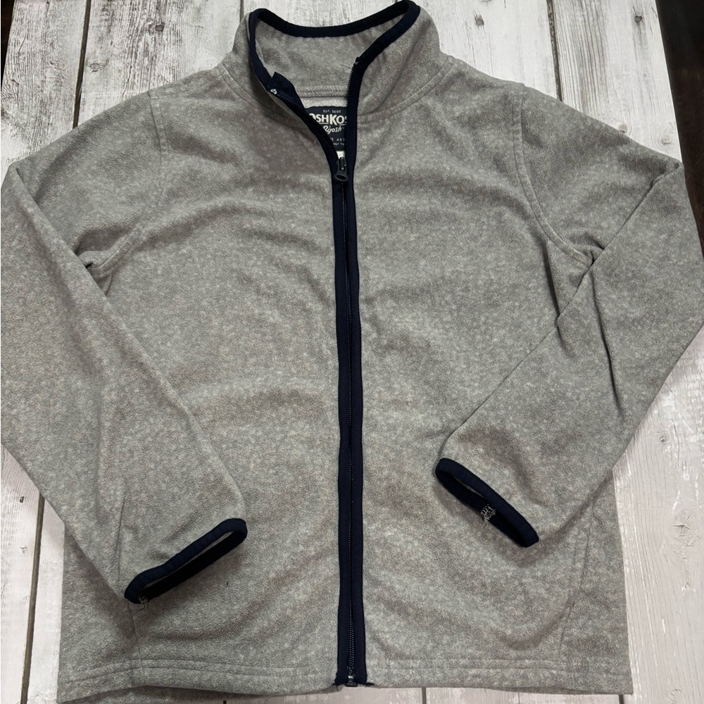 OshKosh B'gosh Heather Gray Jacket with Navy Accents